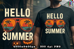 Hello Summer Beach Sunglasses PNG File