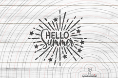 Hello Summer cutting file SVG DXF Product Image 1