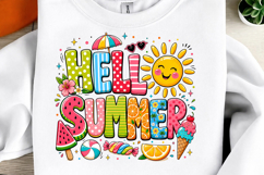 Hello Summer Doodle Sublimation PNG Product Image 2