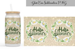 Summer Can Glass Sublimation Design| 16 oz Libbey Glass Can Product Image 3