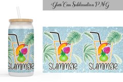 Summer Can Glass Sublimation Design| 16 oz Libbey Glass Can Product Image 5