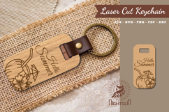 Hello Summer Laser Cut Keychain Product Image 1