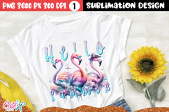 Flamingo Sublimation Design