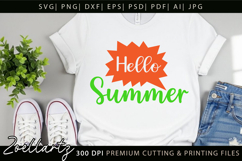 Hello Summer SVG Cut Files Summer T-shirt Mug Pillow Design Product Image 2