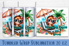 Animals Tumbler Wrap, Happiness Comes in Waves Sublimation Product Image 1
