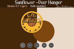 Sunflower Door Hanger Laser Cut Product Image 2