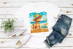 Hello Sunshine Sublimation | Cute Horse on the Beach Print Product Image 5