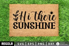 sunshine, summer, hello sunshine, hi, sun, hello, housewarming gift, closing gift, spring, you are my sunshine, love, wedding gift, sunny, art, hi sunshine, Door mat, home decor, new home gift, handmade, Hi, Hi There Sunshine