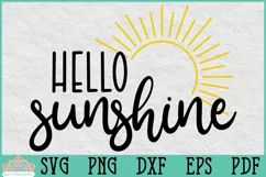Hello Sunshine Welcome Sign Farmhouse Round Door Hanger