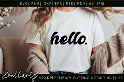 Hello T-shirt Design Inspirational Motivational Quote SVG Product Image 4