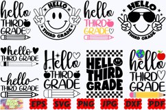 Hello Third Grade SVG | Third Grade SVG | School Grade SVG Product Image 1