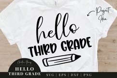 Hello Third Grade - Back to School SVG Product Image 1