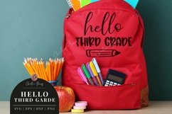 Hello Third Grade - Back to School SVG Product Image 4