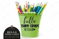 Hello Third Grade - Back to School SVG Product Image 2