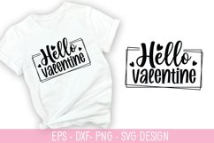 Hello valentine - Valentine&#039;s Day SVG Design Product Image 1