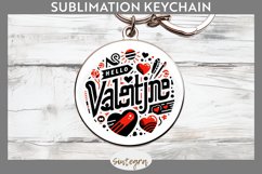 Hello Valentine v1 Round Keychain Sublimation Product Image 1
