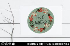Winter Sublimation Quote | December Sublimation Product Image 1