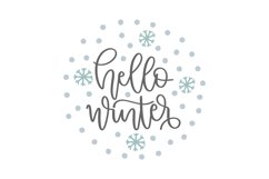 Hello Winter SVG Cut File Product Image 1