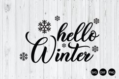 Hello Winter SVG, Winter SVG, Holiday SVG Product Image 1