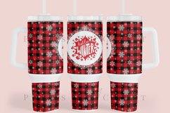 hello winter 40oz quencher tumbler sublimation full wrap high resolution transparant background