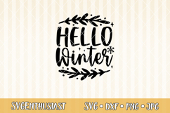 Hello Winter SVG cut file Product Image 1