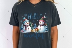 Hello Winter PNG, Retro Hello Winter, Christmas PNG, Winter Product Image 3