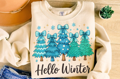 Hello Winter PNG, Christmas PNG, Coquette Winter PNG, Cozy Product Image 3