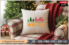 Hello Winter SVG | Christmas SVG | Holiday SVG | Xmas SVG Product Image 4