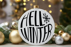 Hello Winter SVG, Merry Christmas SVG, Xmas Party SVG Product Image 2