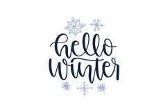 Hello Winter SVG Cut File Product Image 1