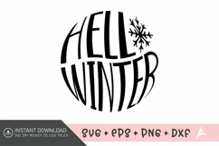 Hello Winter SVG, Merry Christmas SVG, Xmas Party SVG Product Image 1