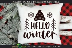 Hello Winter SVG Pillow, Shirt Design