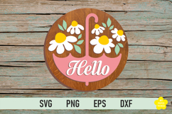 Hello Spring Round Door Sign Laser Cut File are perfect for your holiday crafting needs. Our Round Sign Design will add a touch of charm to your projects.