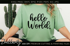 Hello World SVG for Cricut Inspirational Motivational Quote Product Image 3