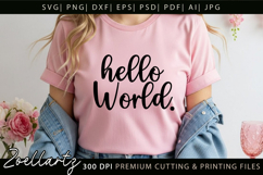Hello World SVG for Cricut Inspirational Motivational Quote Product Image 4