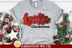 Hello Christmas | Leopard Christmas Sublimation PNG Product Image 1