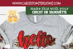 Hello Christmas | Leopard Christmas Sublimation PNG Product Image 2