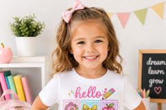 Hello Pre-K PNG | Preschool Back to School Sublimation Desig Product Image 2