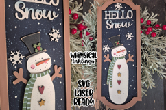 Hello Snow, Tall Sign Laser SVG Product Image 1