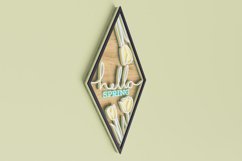 Spring Laser Cut File - Layered Geometrical Sign With Tulips Product Image 2