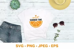 Sweet summer time SVG. Round door sign. Seasonal Decorations Product Image 2