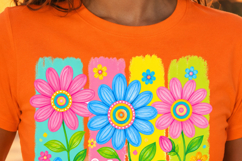 Summer Vibes PNG, Hello Sunshine Floral Sublimation Design Product Image 2
