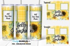 Hello Sunshine Photo Frame 20 oz Tumbler Sublimation Design Product Image 1
