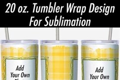 Hello Sunshine Photo Frame 20 oz Tumbler Sublimation Design Product Image 2