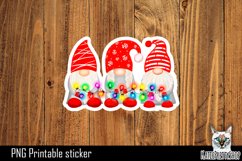 Christmas Gnomes Sticker Printable PNG. Product Image 1