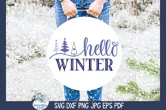 Hello Winter SVG | Christmas Ornament Illustration Product Image 2