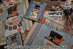 Hello Winter Bread Board and Magnets SVG and Printables Product Image 1