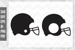 Football Helmet SVG, Football SVG, Helmet Monogram SVG Product Image 1