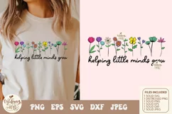 Helping little minds grow png svg, Back To School, Teacher Product Image 1