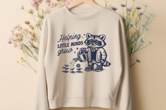Helping Little Minds Grow SVG - Teacher Raccoon PNG Design Product Image 2